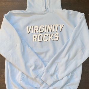 baby blue virginity rocks hoodie